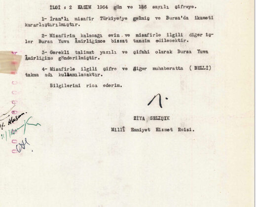 MİT’ten “Humeyni” Belgesi: “Belli” Takma Adıyla Bursa’da İkamet Ettirilmiş