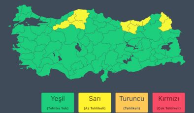 İçişleri Bakanlığı Ve Meteoroloji’den Çok Sayıda İl İçin Kuvvetli Sağanak Yağış Uyarısı